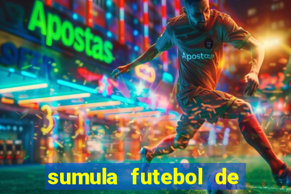 sumula futebol de campo word