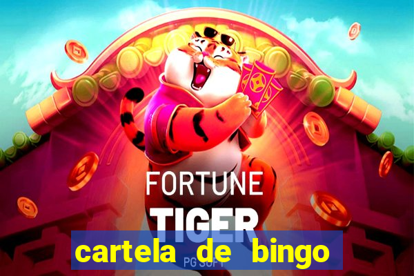 cartela de bingo pra imprimir