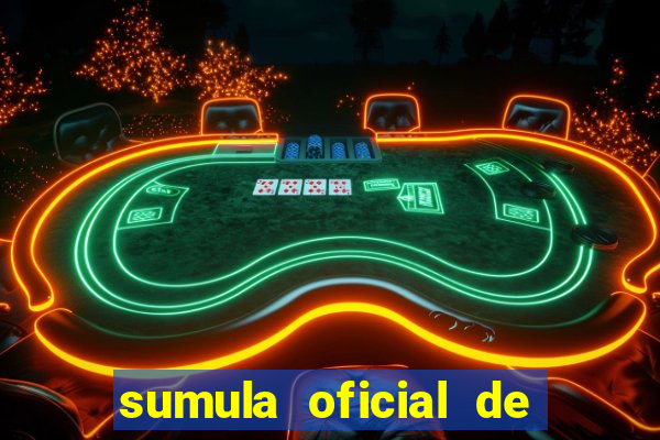 sumula oficial de futebol 7 society excel