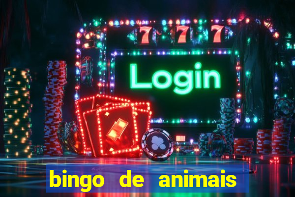 bingo de animais para educa??o infantil