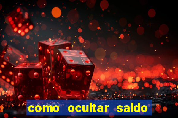 como ocultar saldo na betfair