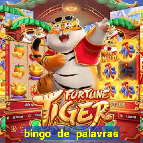 bingo de palavras 3 ano