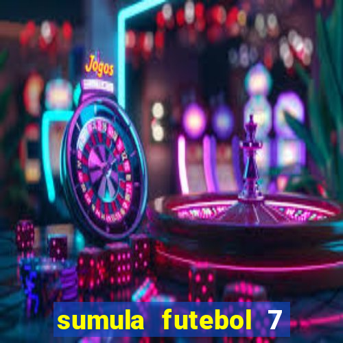 sumula futebol 7 society excel