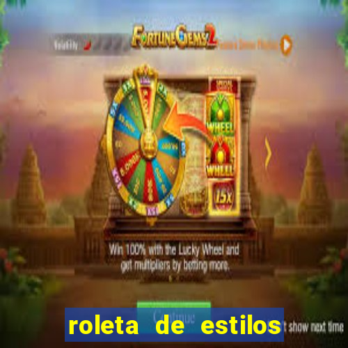 roleta de estilos de roupas