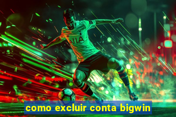 como excluir conta bigwin