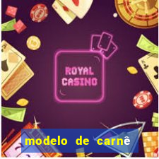 modelo de carnê de pagamento word